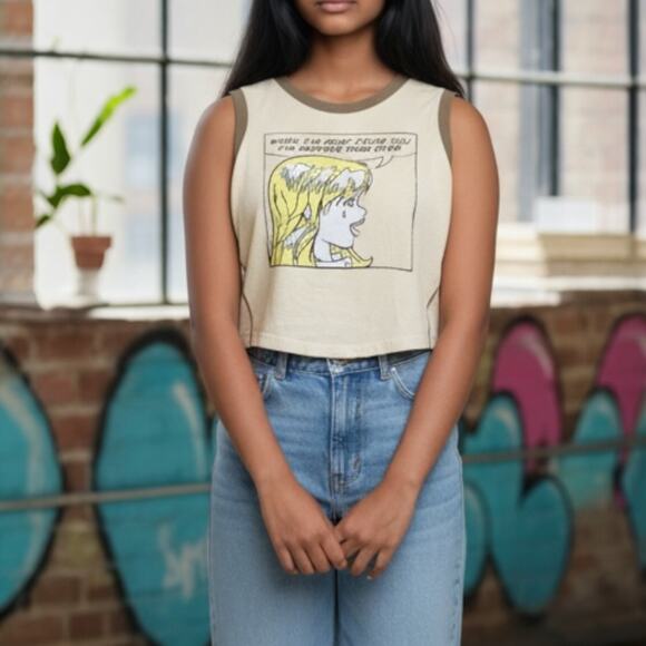 Billie Eilish Get Away From Me Ringer Tank Size Large ORGANIC Cotton MErCh - Picture 4 of 7